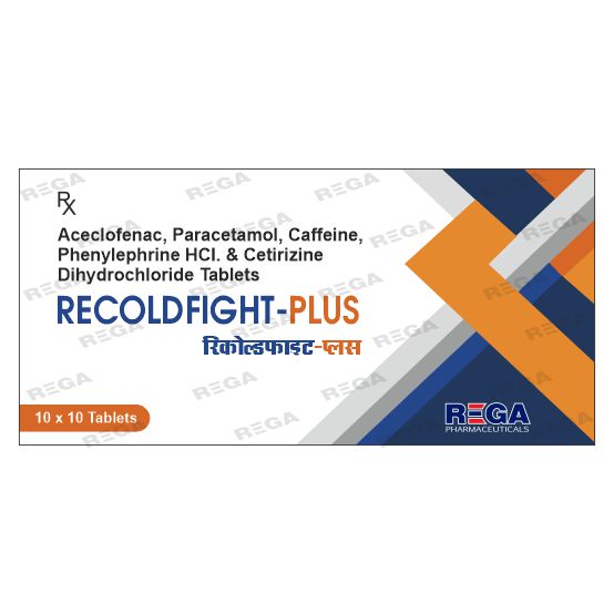 Aceclofenac, Paracetamol, Caffiene, Phenylephirne Hcl & cetirizine dihydrochloride Tablet